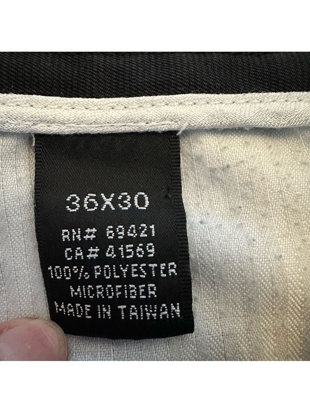 Greg Norman Black Straight Leg Polyester Men’s Dress Pants Size 36 x 30 - Picture 8 of 10